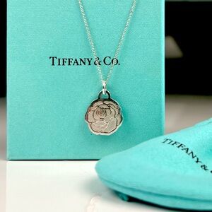 TIFFANY & CO. Sterling Silver Rose Nagoya Women's Marathon Pendant